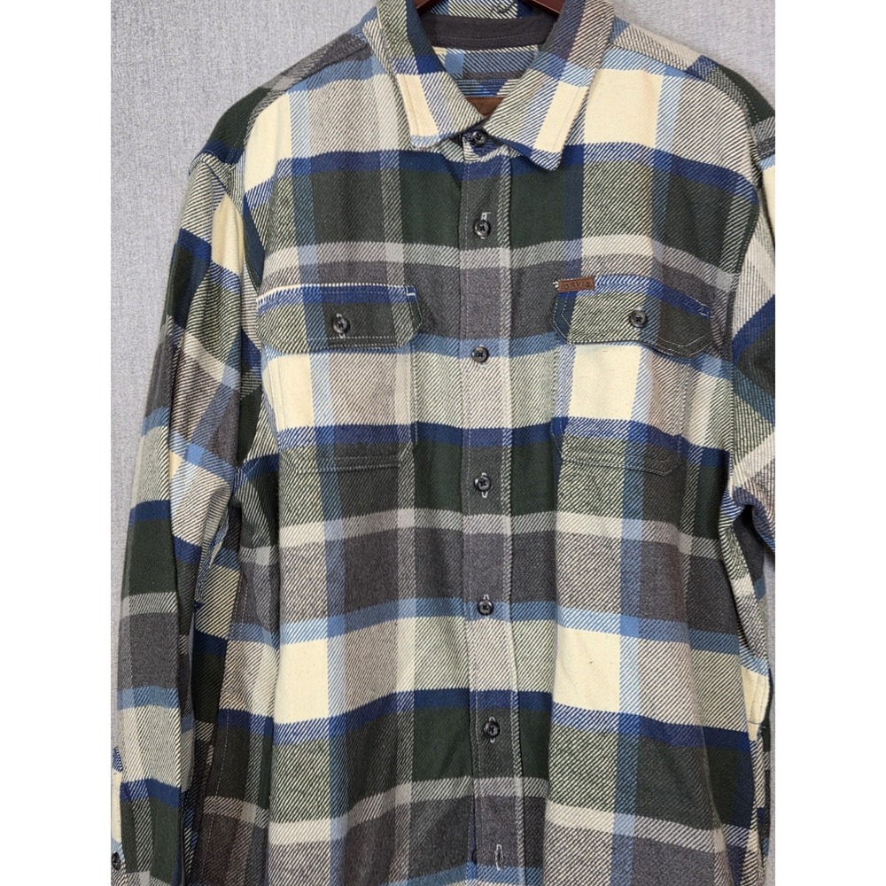 Orvis Men's 2XL Heavy Weight Flannel Shirt Gorpcore Grunge Plaid Multi Outdoors